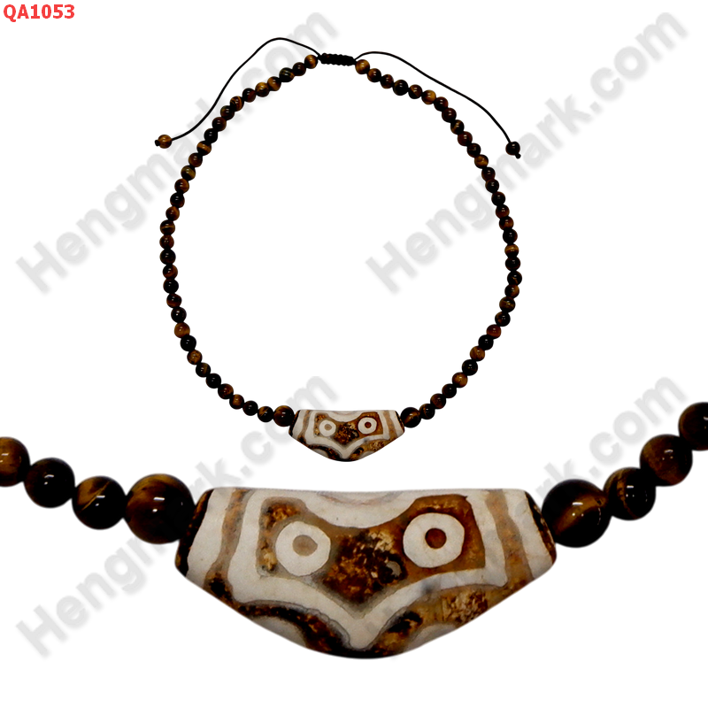 QA1053  หินทิเบต ลาย 7 ตาร้อยด้วยหินตาเสือ ราคา 699 บาท http://ww2.hengmark.com/view_product/QA1053.htm