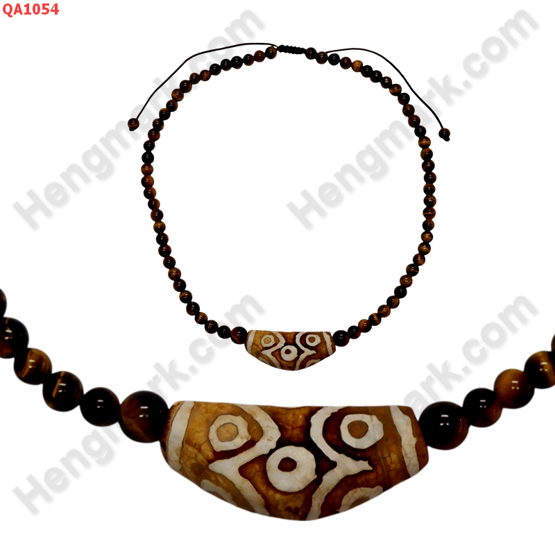 QA1054  หินทิเบต ลาย 9 ตาร้อยด้วยหินตาเสือ ราคา 699 บาท http://ww2.hengmark.com/view_product/QA1054.htm