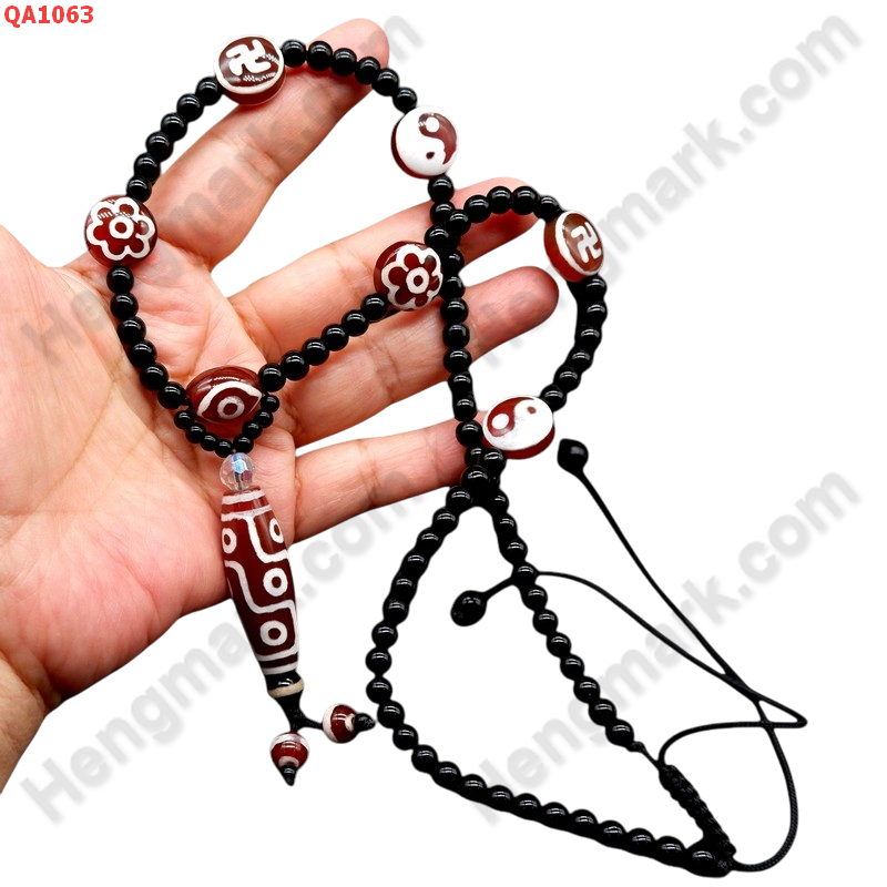 QA1063 สร้อยคอหินทิเบต9 ตา+หลายลาย ราคา 999 บาท http://ww2.hengmark.com/view_product/QA1063.htm
