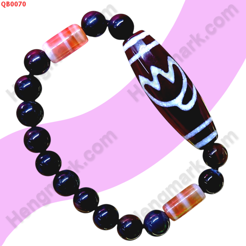 QB0070 สร้อยข้อมือ DZI ลายดอกบัว ราคา 349 บาท http://ww2.hengmark.com/view_product/QB0070.htm