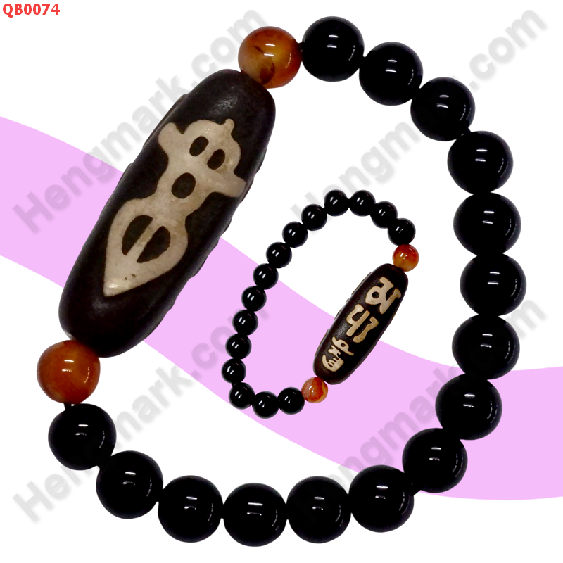 QB0074 สร้อยข้อมือ DZI  ลายปี่เซียะ คาถาธิเบต ราคา 399 บาท http://ww2.hengmark.com/view_product/QB0074.htm