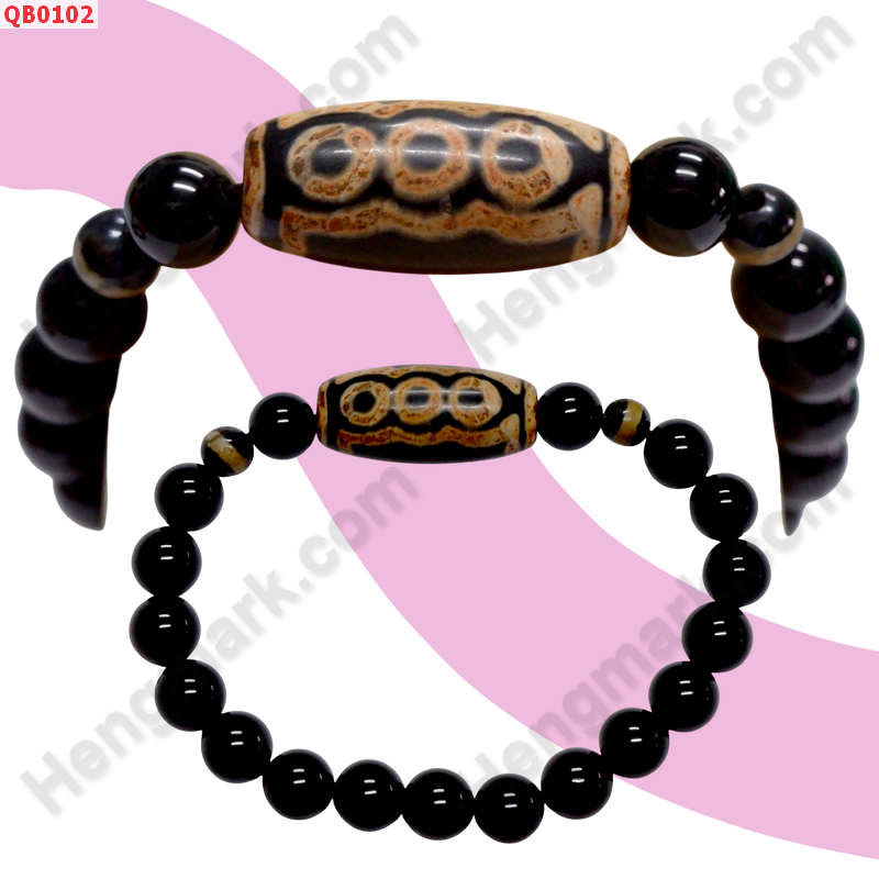 QB0102 สร้อยข้อมือหินDZI ลาย 5 ตา ราคา 299 บาท http://ww2.hengmark.com/view_product/QB0102.htm