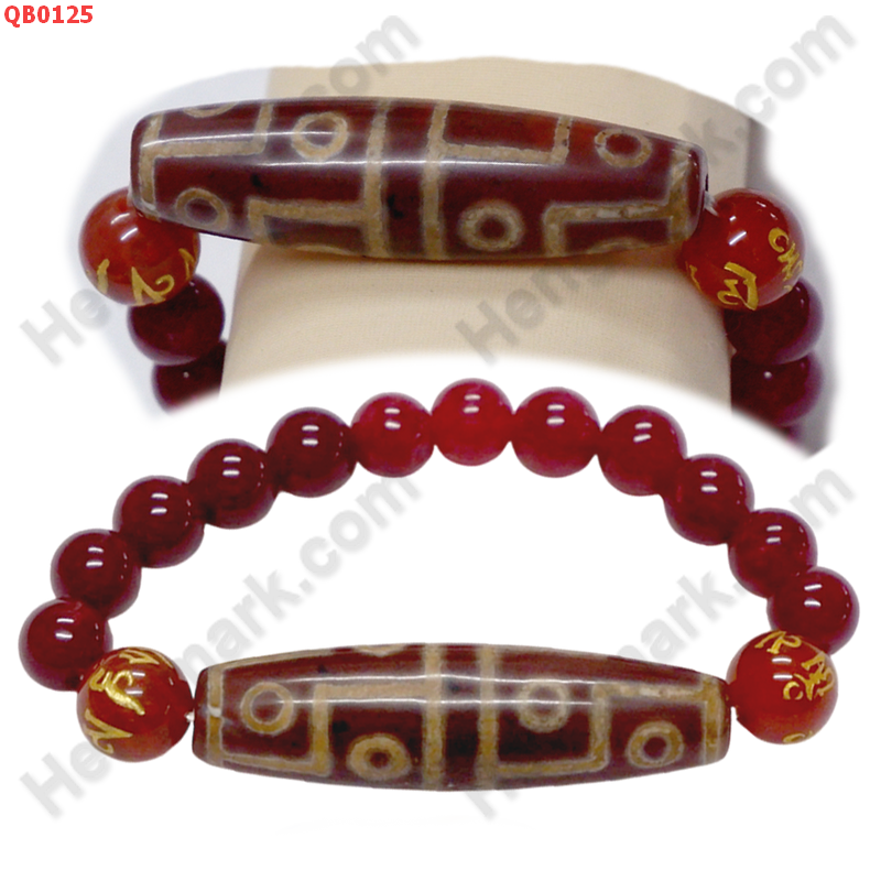 QB0125 สร้อยข้อมือหินทิเบต  ลาย 12 ตา ราคา 599 บาท http://ww2.hengmark.com/view_product/QB0125.htm