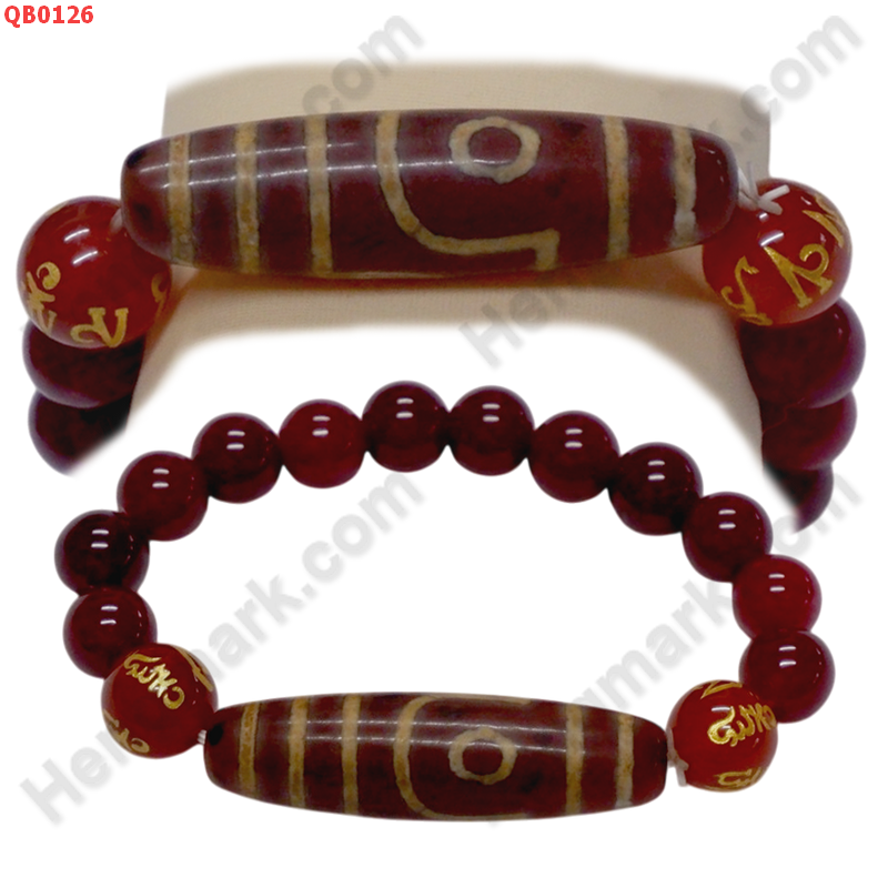 QB0126 สร้อยข้อมือหินทิเบต  ลาย 2 ตา ราคา 599 บาท http://ww2.hengmark.com/view_product/QB0126.htm