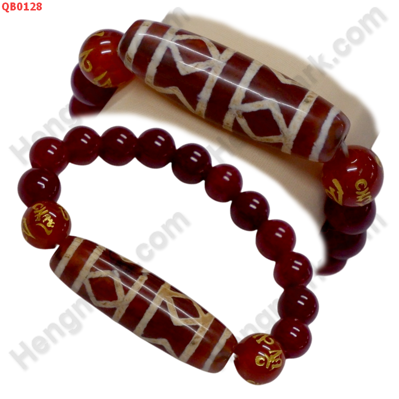 QB0128 สร้อยข้อมือหินทิเบต  ลายวัชระ(คทาทอง) ราคา 599 บาท http://ww2.hengmark.com/view_product/QB0128.htm