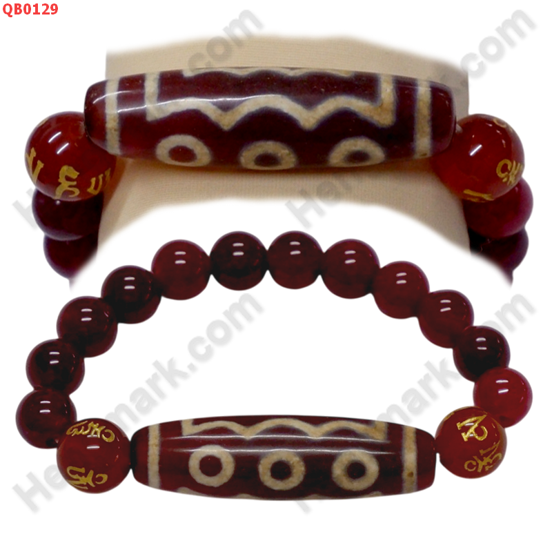 QB0129 สร้อยข้อมือหินทิเบต  ลาย 5 ตา ราคา 599 บาท http://ww2.hengmark.com/view_product/QB0129.htm