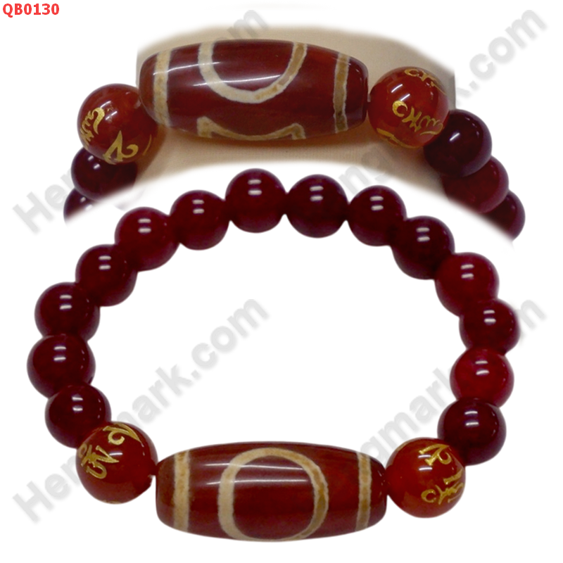 QB0130 สร้อยข้อมือหินทิเบต  ลาย 1 ตา ฟ้าดิน ราคา 599 บาท http://ww2.hengmark.com/view_product/QB0130.htm