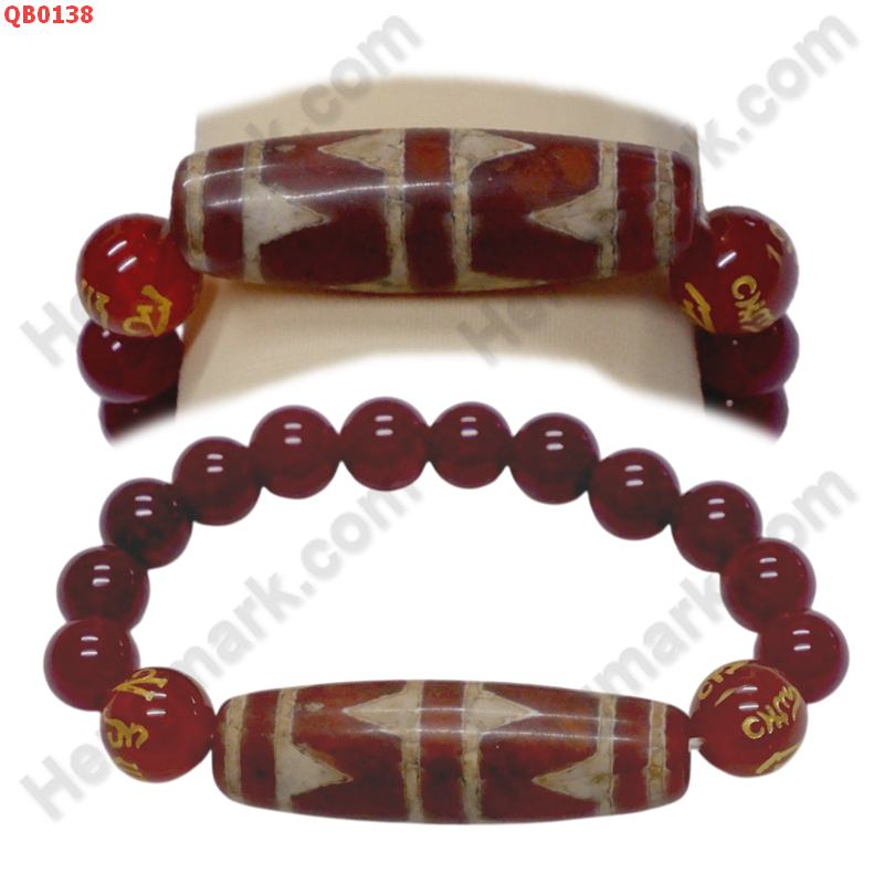 QB0138 สร้อยข้อมือหินทิเบต  ลายเขี้ยวเสือคู่ ราคา 599 บาท http://ww2.hengmark.com/view_product/QB0138.htm