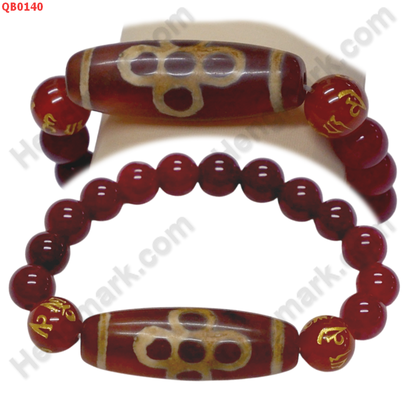 QB0140 สร้อยข้อมือหินทิเบต  ลาย 5 ตาสายฟ้า ราคา 599 บาท http://ww2.hengmark.com/view_product/QB0140.htm