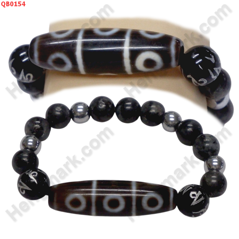 QB0154 สร้อยข้อมือหินทิเบต  ลาย 8 ตา+คาถาทิเบต ราคา 799 บาท http://ww2.hengmark.com/view_product/QB0154.htm