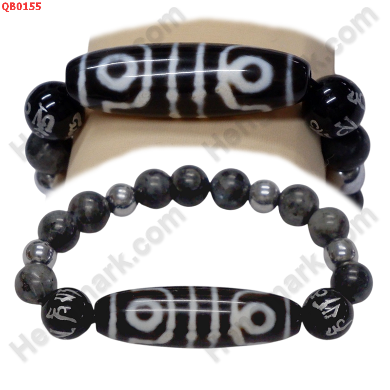 QB0155 สร้อยข้อมือหินทิเบต  ลาย 4 ตา เขี้ยวเสือ+คาถาทิเบต ราคา 799 บาท http://ww2.hengmark.com/view_product/QB0155.htm