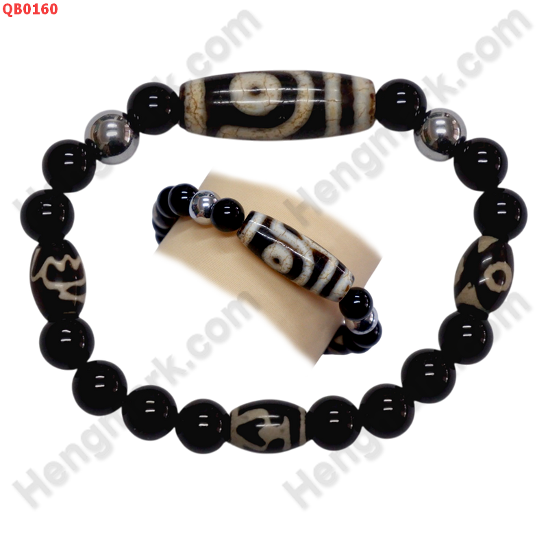 QB0160 สร้อยข้อมือหินทิเบต ลาย 2 ตา ลายหินเก่า ราคา 499 บาท http://ww2.hengmark.com/view_product/QB0160.htm