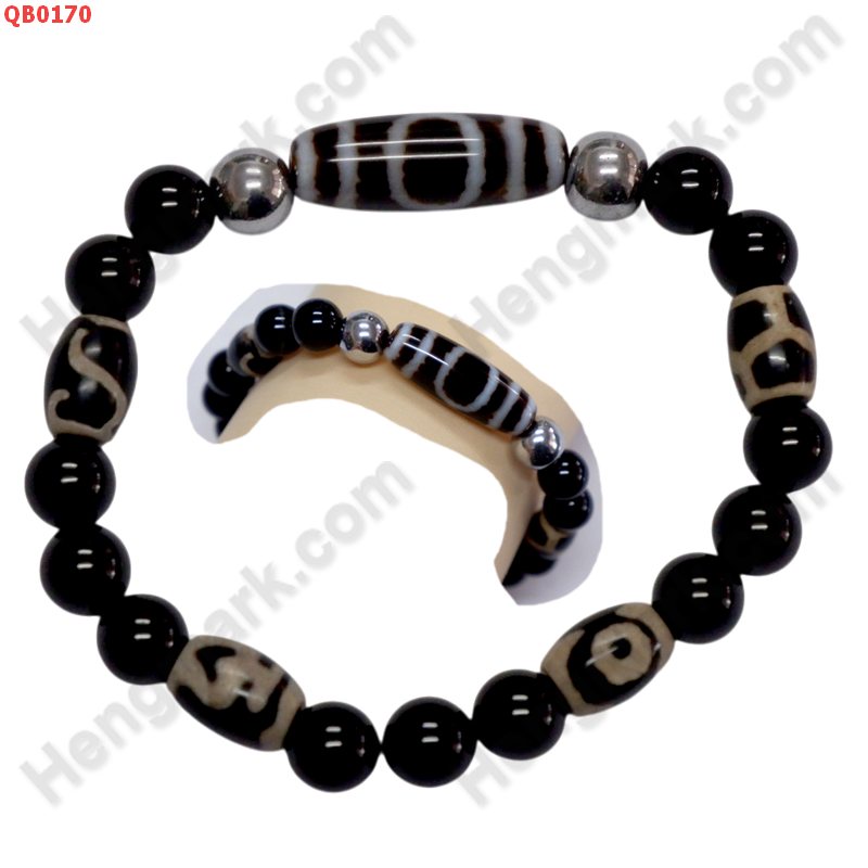 QB0170 สร้อยข้อมือหินทิเบต ลาย 1 ตา ฟ้าดิน ลายลึก ราคา 479 บาท http://ww2.hengmark.com/view_product/QB0170.htm