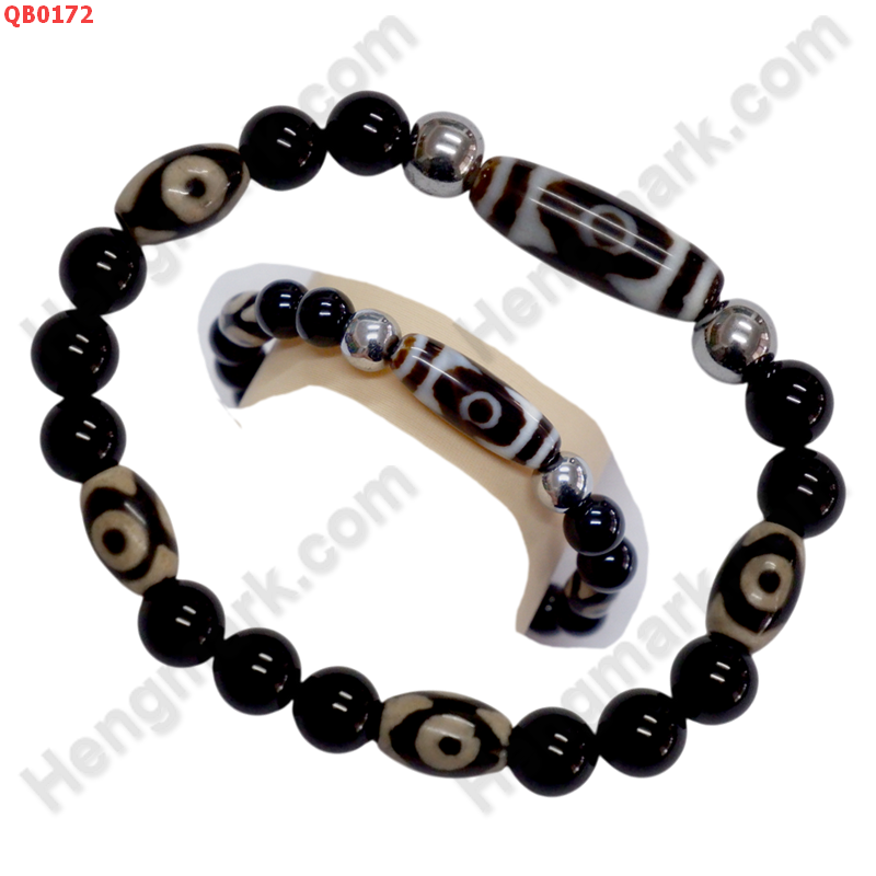 QB0172 สร้อยข้อมือหินทิเบต ลาย 3 ตา ลายลึก ราคา 479 บาท http://ww2.hengmark.com/view_product/QB0172.htm