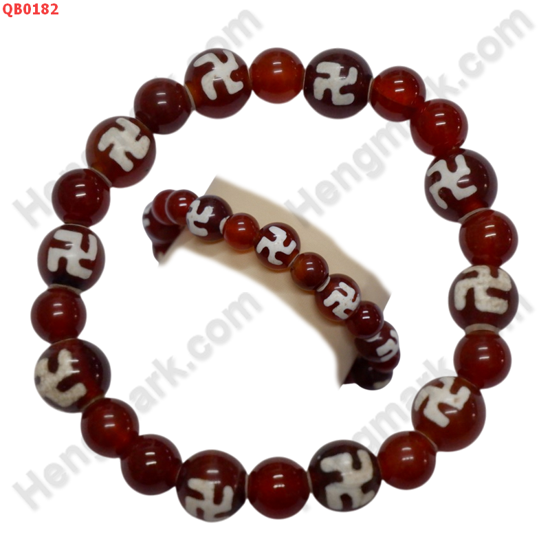 QB0182 สร้อยข้อมือหินทิเบต ลายสวัสดิกะ 10 เม็ด ราคา 499 บาท http://ww2.hengmark.com/view_product/QB0182.htm