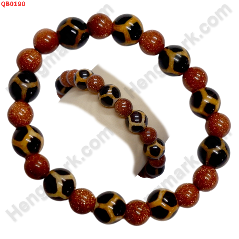 QB0190 สร้อยข้อมือหินทิเบต  ลายกระดองเต่า 10 เม็ด ราคา 499 บาท http://ww2.hengmark.com/view_product/QB0190.htm