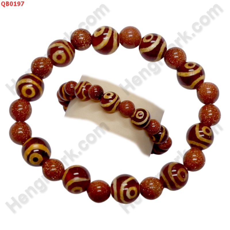 QB0197 สร้อยข้อมือหินทิเบต  ลาย 2 ตา 10 เม็ด ราคา 499 บาท http://ww2.hengmark.com/view_product/QB0197.htm