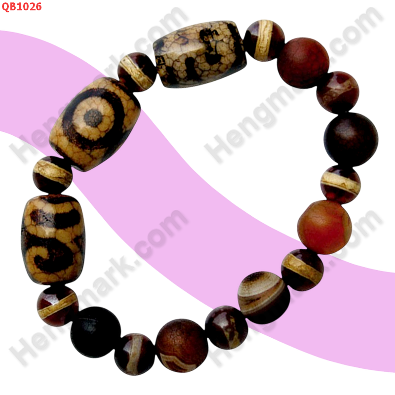 QB1026 สร้อยข้อมือหินทิเบต หลายลาย ราคา 899 บาท http://ww2.hengmark.com/view_product/QB1026.htm
