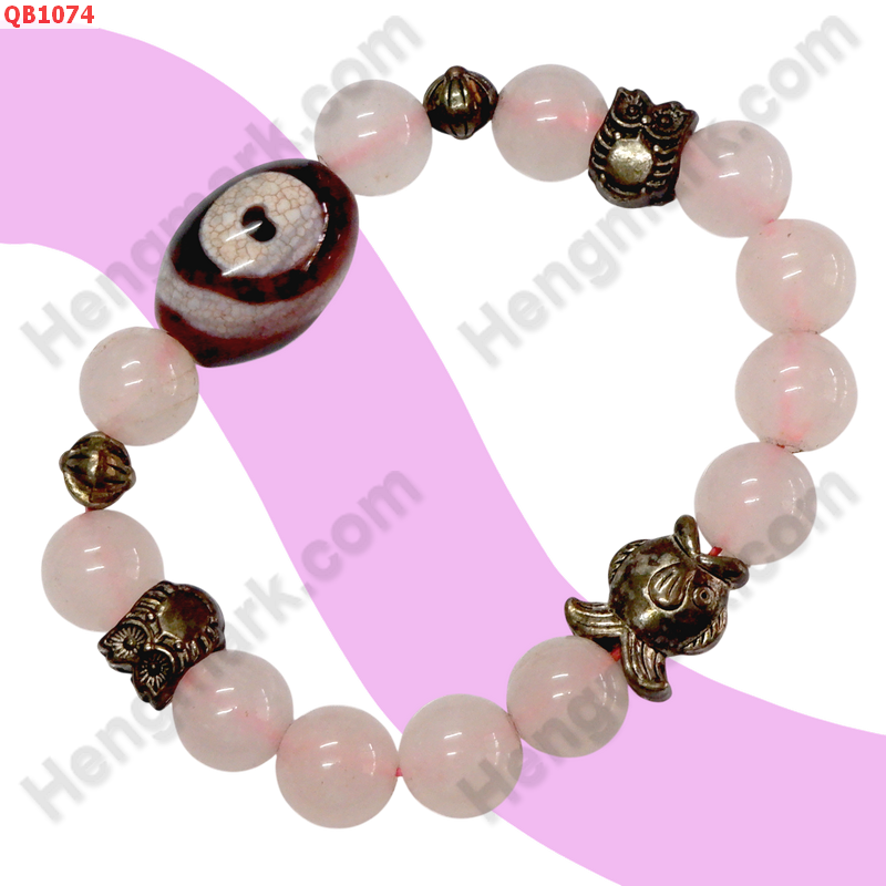 QB1074 สร้อยข้อมือหิน 1 ตาภูเขา โรสควอตซ์ ราคา 399 บาท http://ww2.hengmark.com/view_product/QB1074.htm