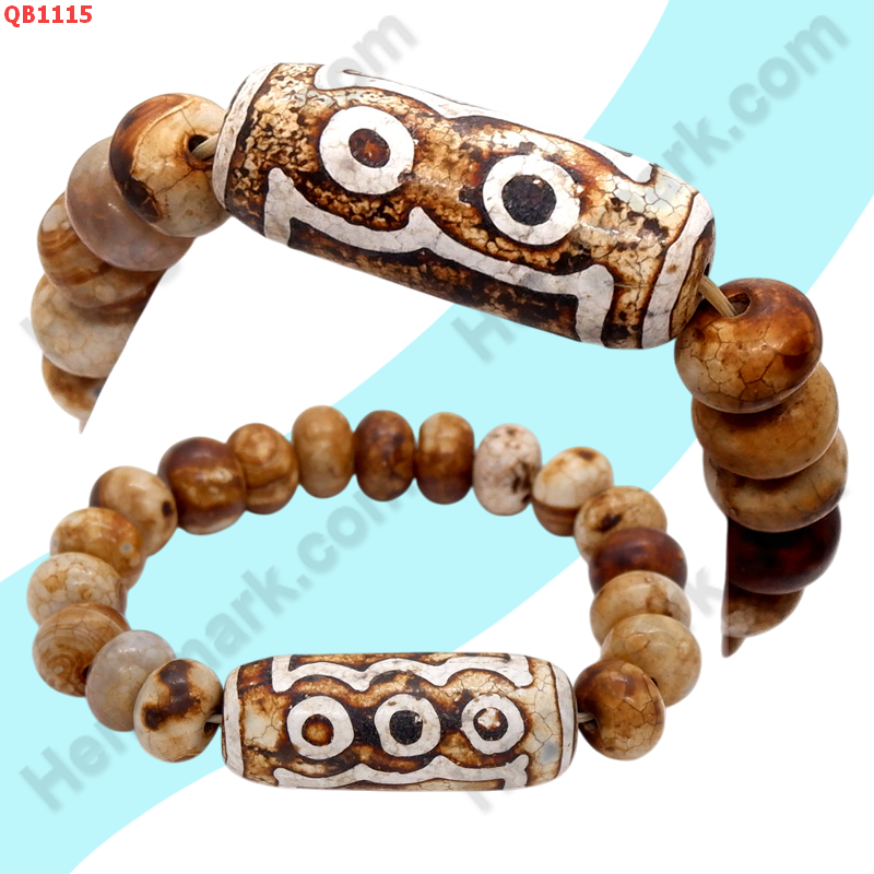 QB1115 สร้อยข้อมือ DZI 5 ตา ราคา 599 บาท http://ww2.hengmark.com/view_product/QB1115.htm