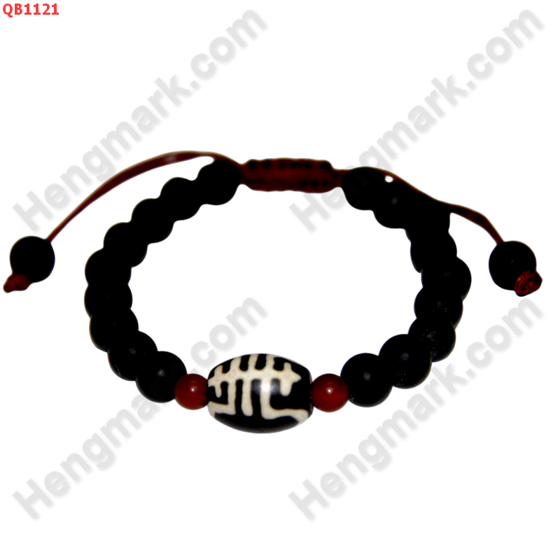 QB1121 สร้อยข้อมือหินDZI อายุยืน ราคา 199 บาท http://ww2.hengmark.com/view_product/QB1121.htm