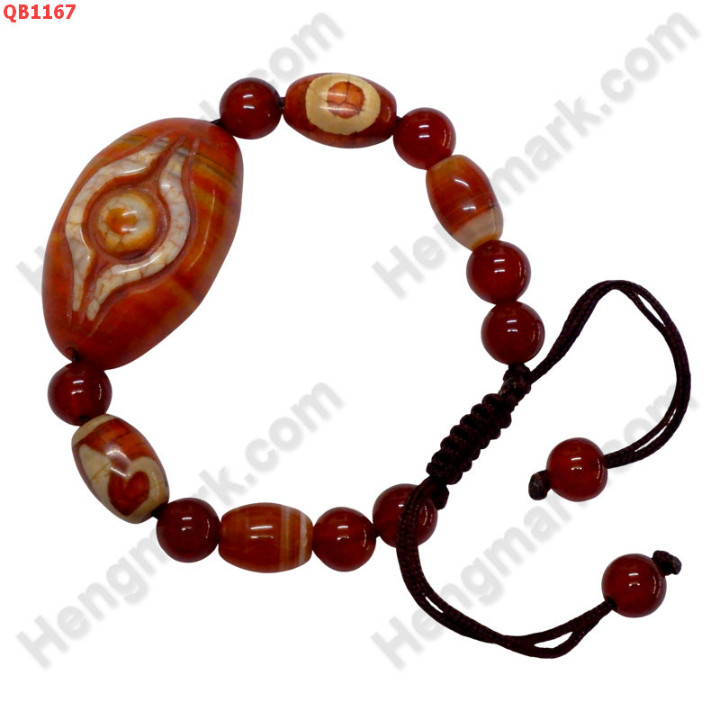 QB1167 สร้อยข้อมือหิน DZI ตามังกร หรูยี่ 1 ตาสวัสดิกะ ราคา 599 บาท http://ww2.hengmark.com/view_product/QB1167.htm