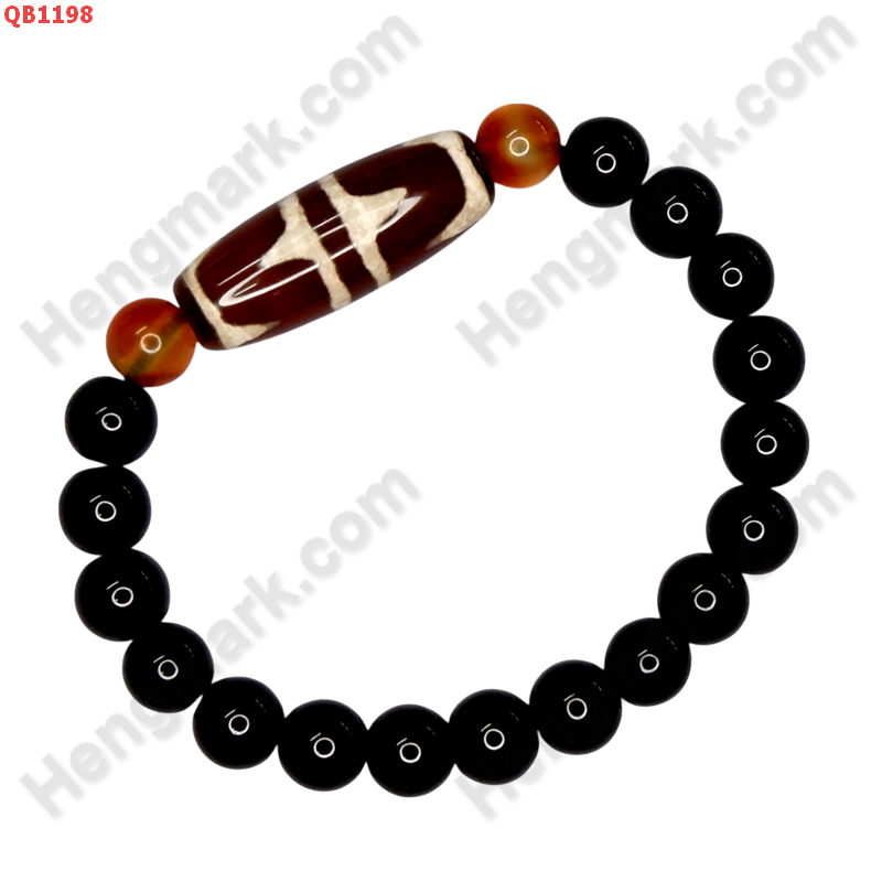 QB1198 สร้อยข้อมือ DZI ลายเขี้ยวเสือคู่ ราคา 299 บาท http://ww2.hengmark.com/view_product/QB1198.htm