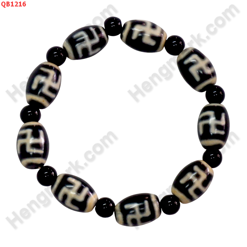 QB1216 สร้อยข้อมือ DZI ลายสวัสดิกะ 9 เม็ด ราคา 939 บาท http://ww2.hengmark.com/view_product/QB1216.htm