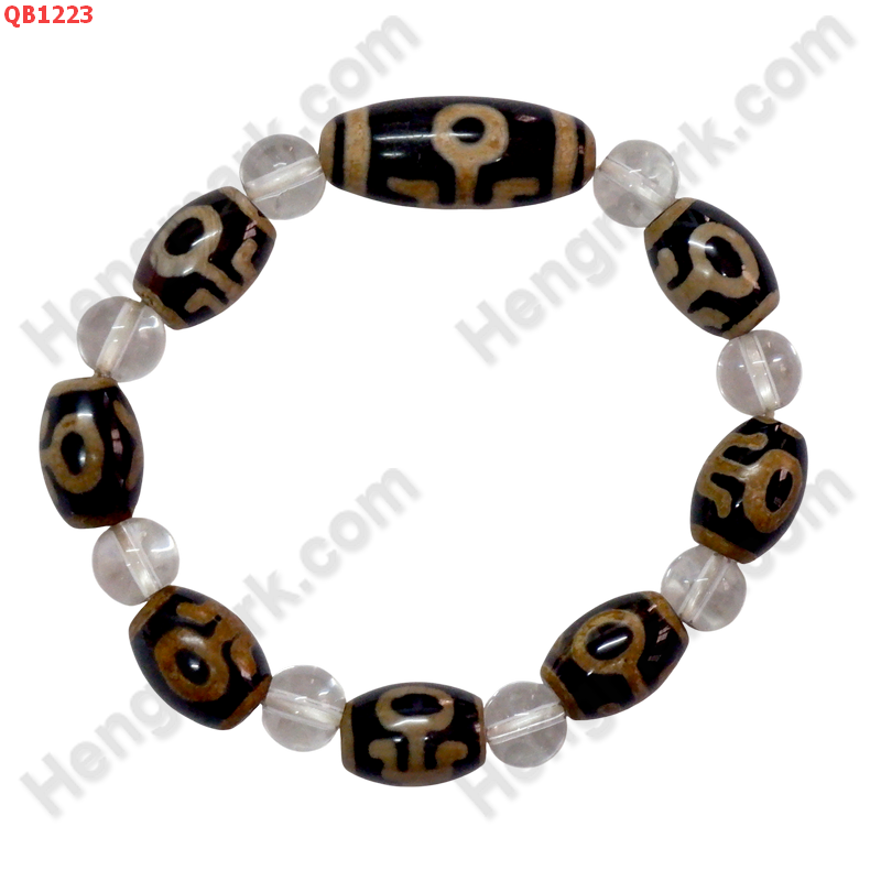QB1223 สร้อยข้อมือ DZI ผู้สูงศักดิ์ 8 เม็ด ราคา 699 บาท http://ww2.hengmark.com/view_product/QB1223.htm
