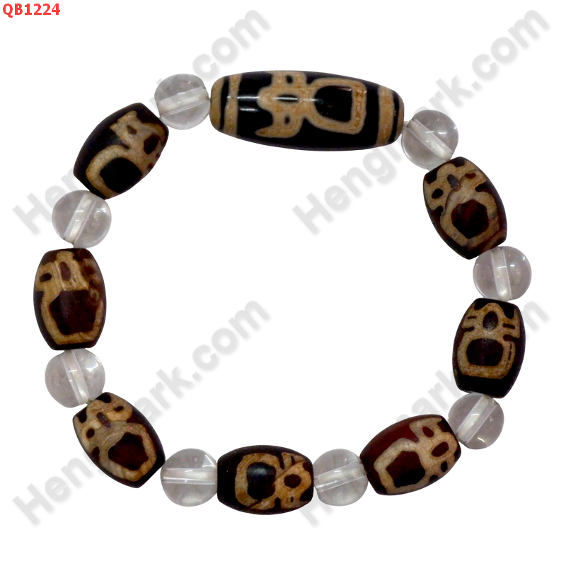 QB1224 สร้อยข้อมือ DZI ไฉ่ซิงเอี๊ย 8 เม็ด ราคา 499 บาท http://ww2.hengmark.com/view_product/QB1224.htm