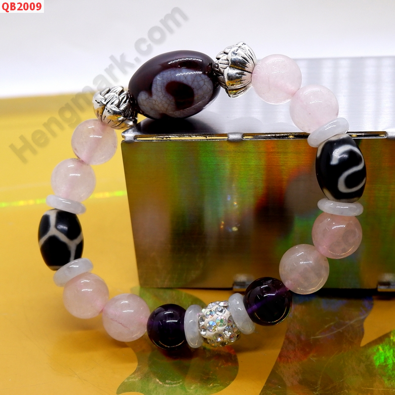 QB2009 สร้อยข้อมือหินDZI แก้ววิเศษ ตะขอและกระดองเต่า ราคา 599 บาท http://ww2.hengmark.com/view_product/QB2009.htm