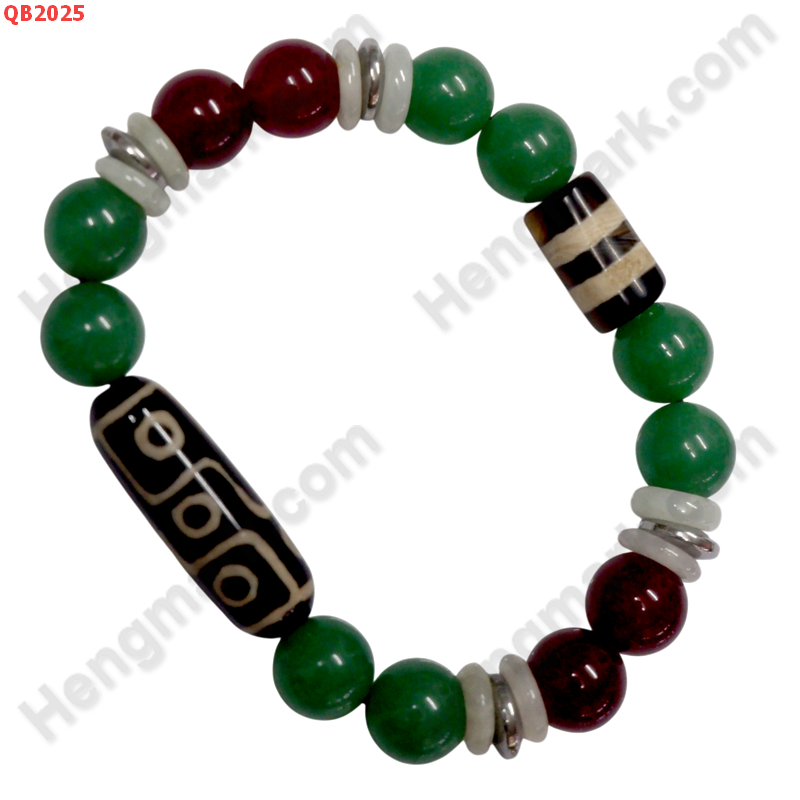 QB2025 สร้อยข้อมือหินDZI 9 ตา และ 2 เส้น ราคา 399 บาท http://ww2.hengmark.com/view_product/QB2025.htm