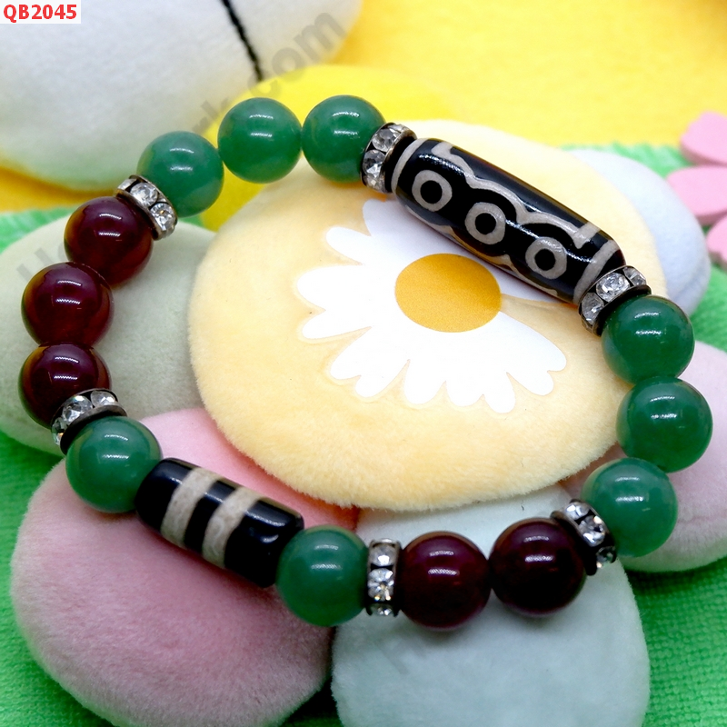 QB2045 สร้อยข้อมือหินDZI 5 ตาและ 2 เส้น ราคา 499 บาท http://ww2.hengmark.com/view_product/QB2045.htm