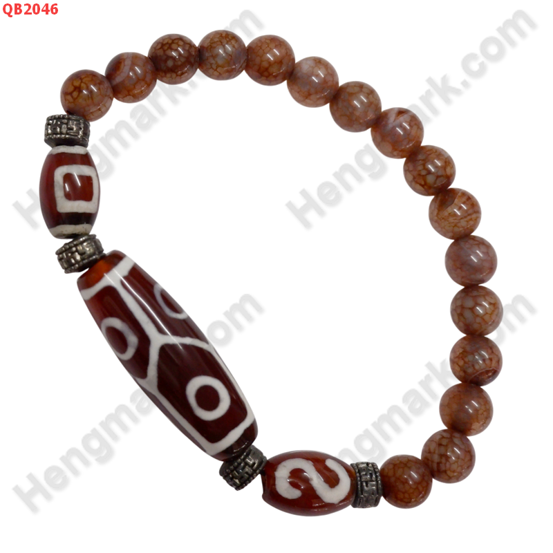 QB2046 สร้อยข้อมือหินDZI 6 ตากระดองเต่า ตะขอ และ 1ตา ราคา 359 บาท http://ww2.hengmark.com/view_product/QB2046.htm