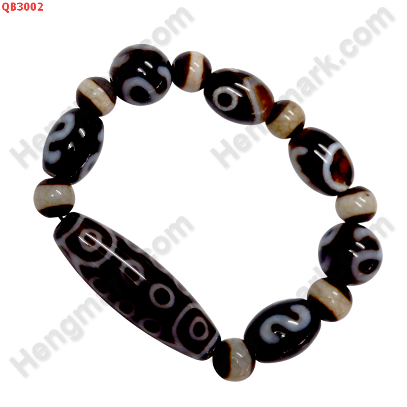 QB3002 สร้อยข้อมือหินDZI 21 ตา ตะขอ หมอยา ค้างคาว 2 ตา ราคา 2599 บาท http://ww2.hengmark.com/view_product/QB3002.htm