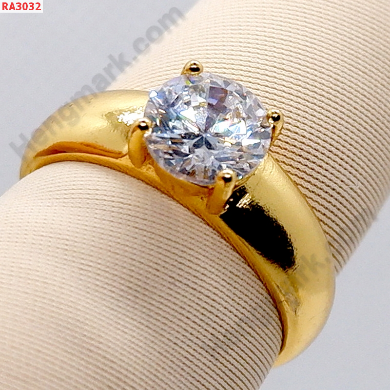 RA3032 แหวนทองเคลือบแก้ว หัวเพชรรัสเซีย ราคา 199 บาท http://ww2.hengmark.com/view_product/RA3032.htm