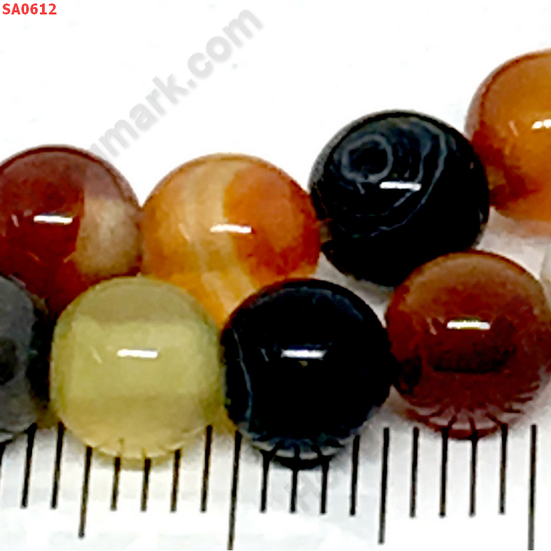 SA0612 หินอะเกตลาย คละสี  ราคา 5 บาท http://ww2.hengmark.com/view_product/SA0612.htm