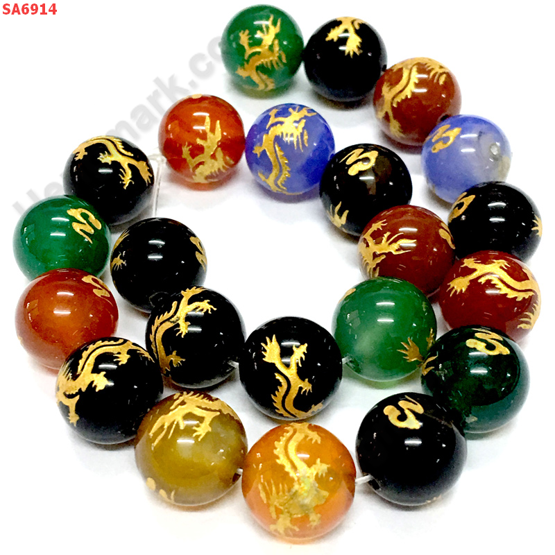 SA6914 หินอะเกต 7 สีลายมังกรทอง ราคาเป็นเม็ด ราคา 30 บาท http://ww2.hengmark.com/view_product/SA6914.htm