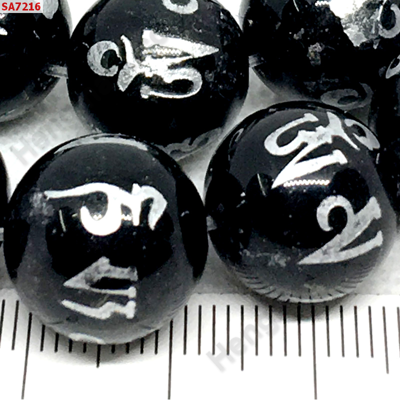 SA7216 หินอะเกตดำลายคาถาทิเบตเงิน เม็ดละ ราคา 50 บาท http://ww2.hengmark.com/view_product/SA7216.htm