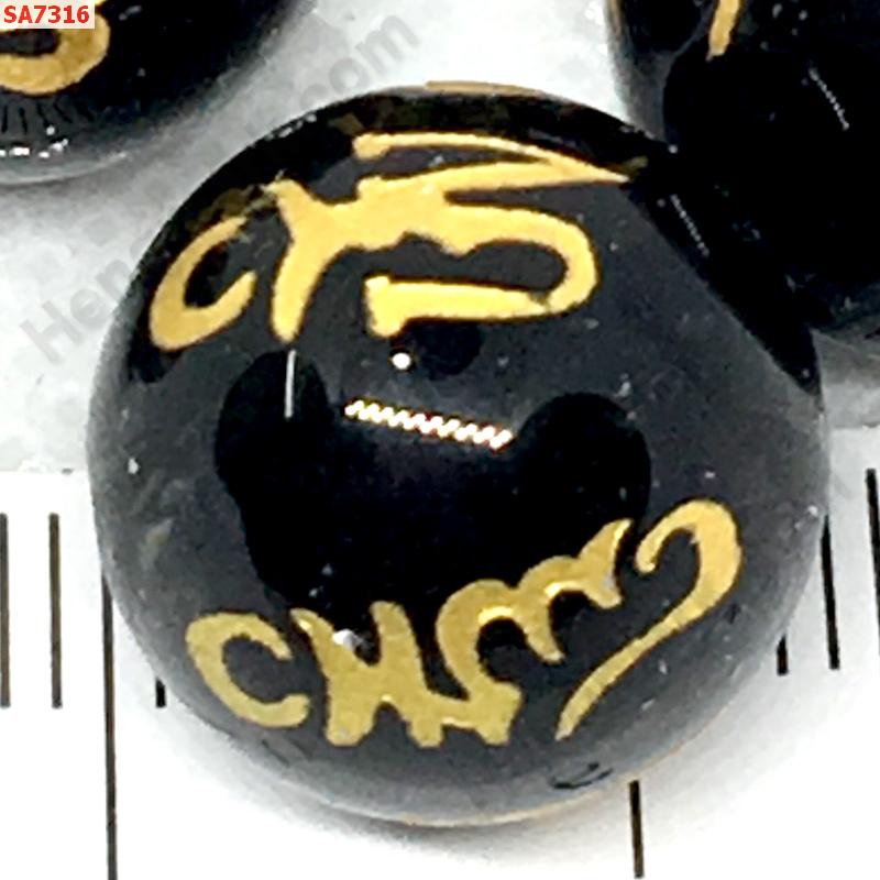 SA7316 หินอะเกตดำลายคาถาทิเบตทอง 14 มม. ราคา 50 บาท http://ww2.hengmark.com/view_product/SA7316.htm