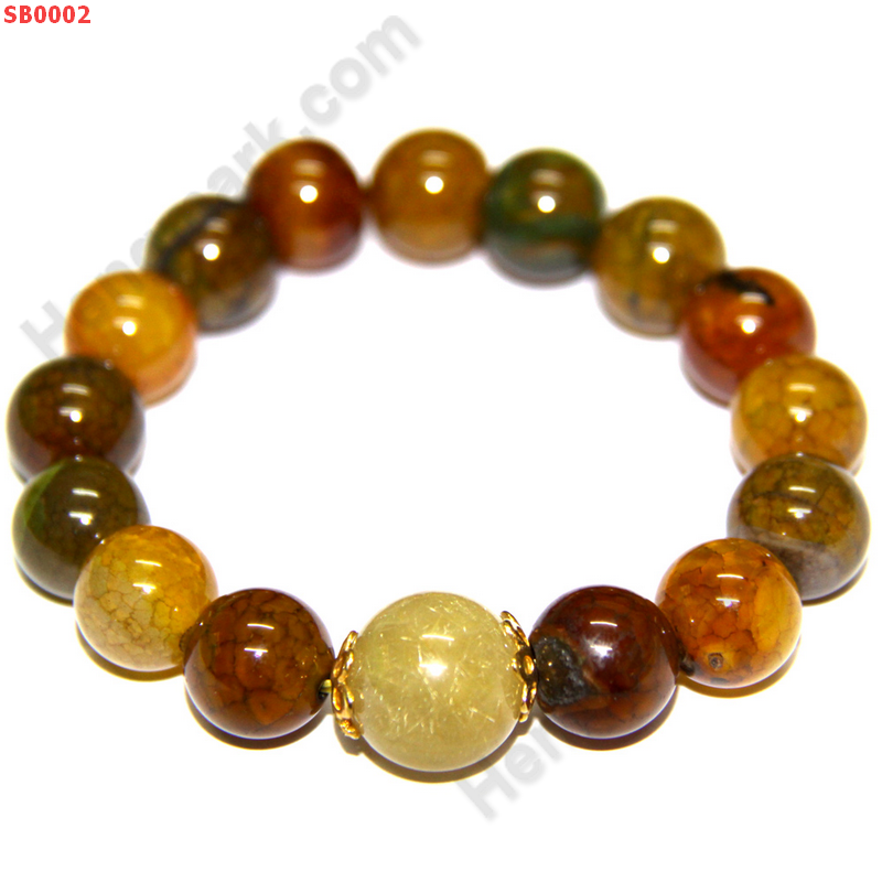 SB0002 สร้อยข้อมือหินเกล็ดมังกร ไหมทอง ราคา 660 บาท http://ww2.hengmark.com/view_product/SB0002.htm