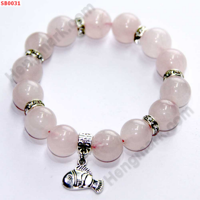 SB0031 สร้อยข้อมือโรสควอตซ์ ราคา 429 บาท http://ww2.hengmark.com/view_product/SB0031.htm