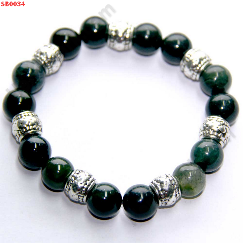 SB0034 สร้อยข้อมือมอสส์อะเกต ราคา 269 บาท http://ww2.hengmark.com/view_product/SB0034.htm