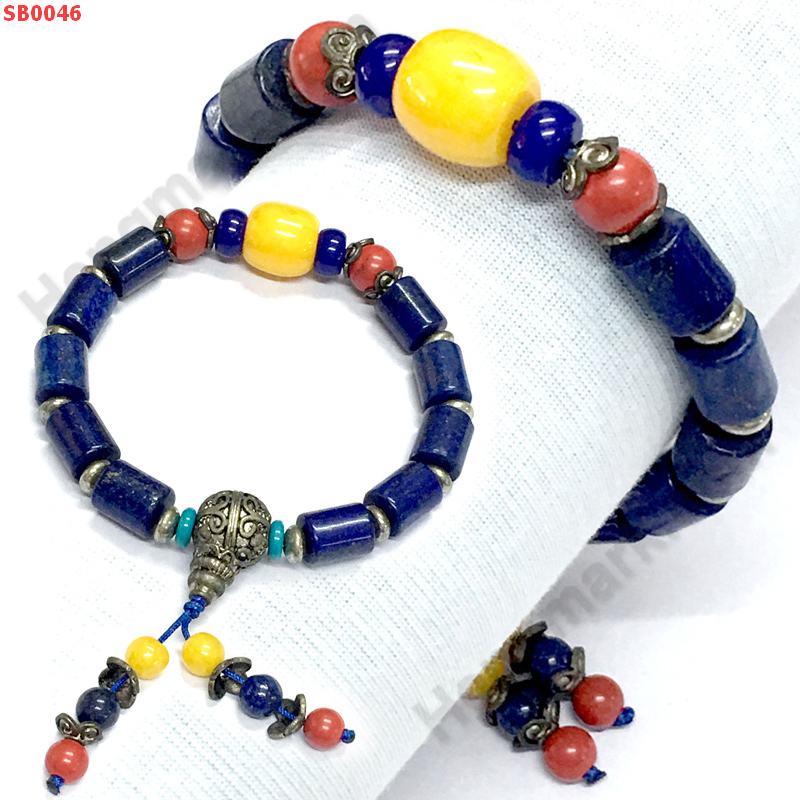 SB0046 สร้อยข้อมือหินลาพิสลาซูรี ราคา 499 บาท http://ww2.hengmark.com/view_product/SB0046.htm