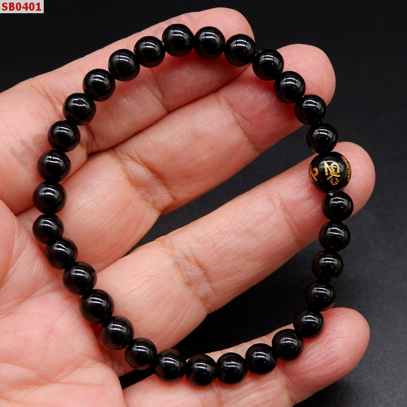 SB0401 สร้อยข้อมืออะเกตดำ+หินคาถา ราคา 179 บาท http://ww2.hengmark.com/view_product/SB0401.htm