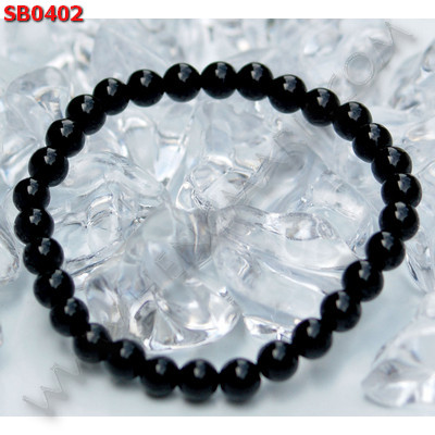 SB0402 สร้อยข้อมืออะเกตดำ 22 เม็ด ราคา 240 บาท http://ww2.hengmark.com/view_product/SB0402.htm