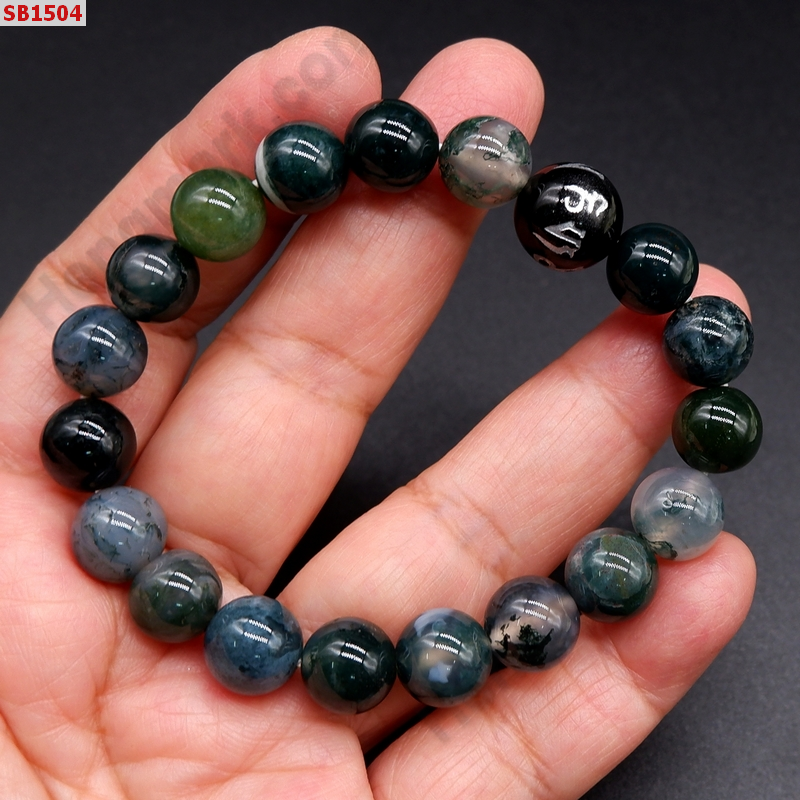 SB1504 สร้อยข้อมือมอสอะเกต ราคา 299 บาท http://ww2.hengmark.com/view_product/SB1504.htm