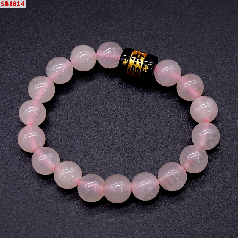 SB1814 สร้อยข้อมือหินโรสควอตซ์+คาถาทิเบต ราคา 299 บาท http://ww2.hengmark.com/view_product/SB1814.htm