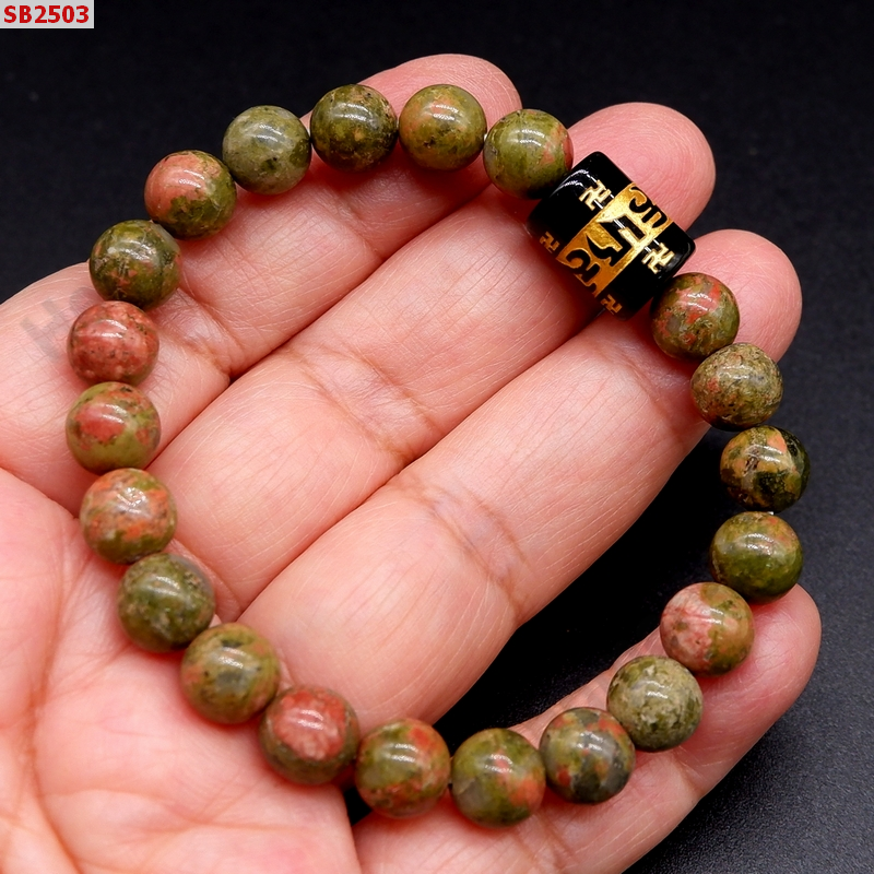 SB2503 สร้อยข้อมือหินยูนาไค้ท์ ราคา 249 บาท http://ww2.hengmark.com/view_product/SB2503.htm