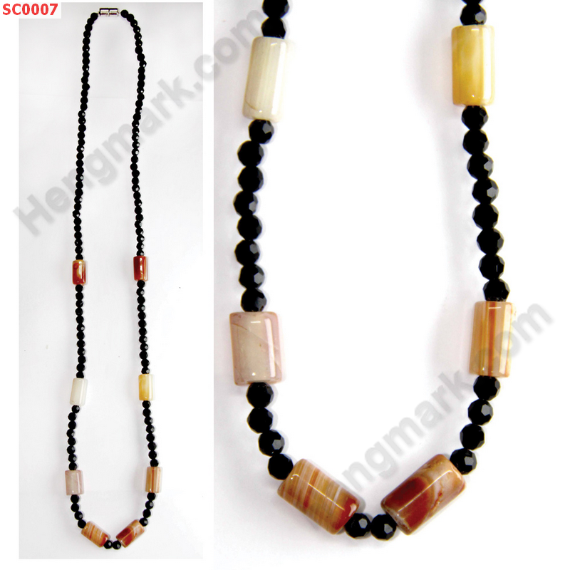 SC0007 สร้อยคอคริสตัลดำร้อยกับหินคาร์เนเลียน ราคา 399 บาท http://ww2.hengmark.com/view_product/SC0007.htm